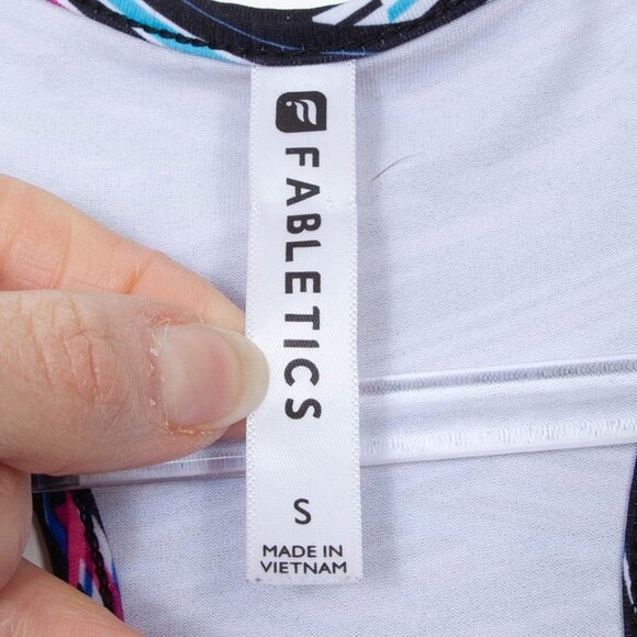 Fabletics Abstract Mesh Back Athletic Tank Top Womens Size Small - Picture 4 of 7